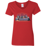 T-Shirts Red / S Bad Dinner Women's V-Neck T-Shirt