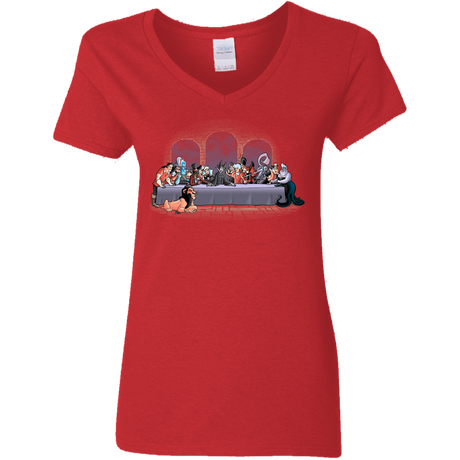 T-Shirts Red / S Bad Dinner Women's V-Neck T-Shirt