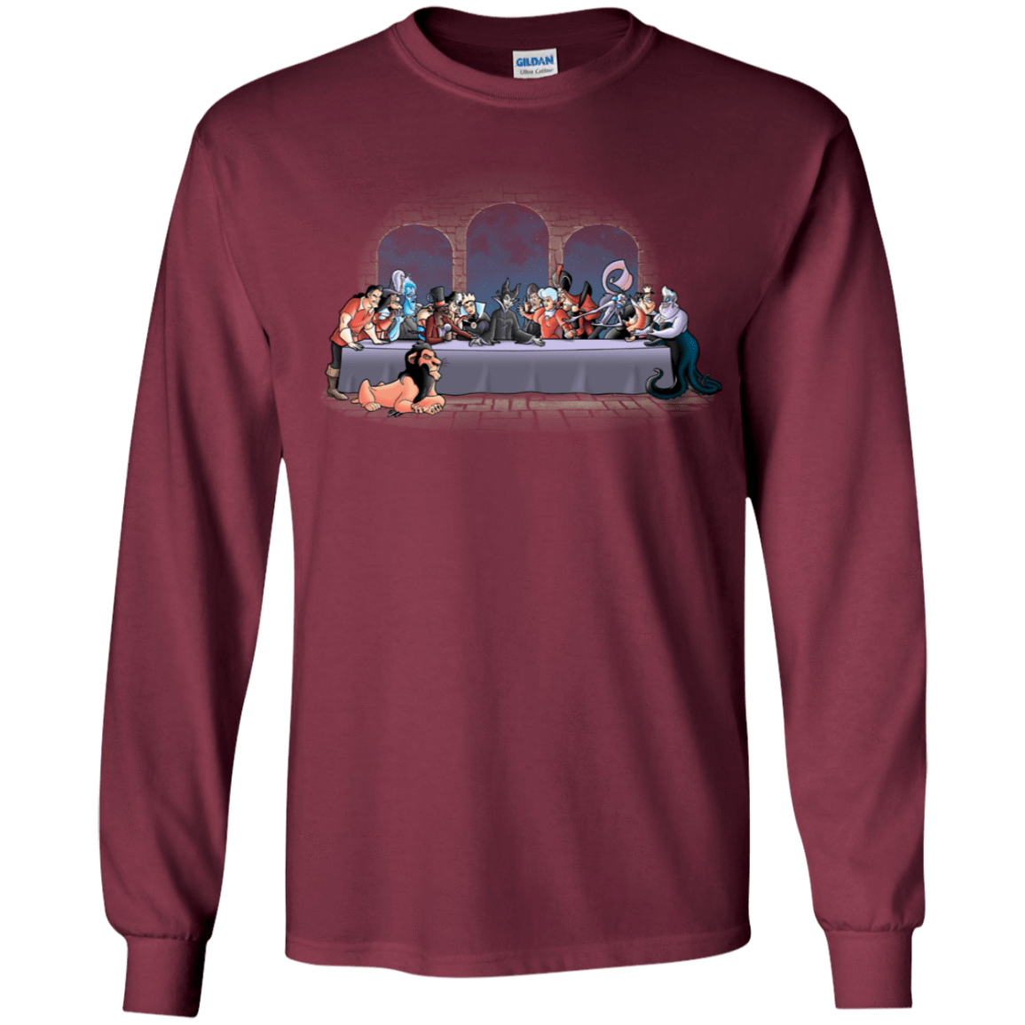 T-Shirts Maroon / YS Bad Dinner Youth Long Sleeve T-Shirt