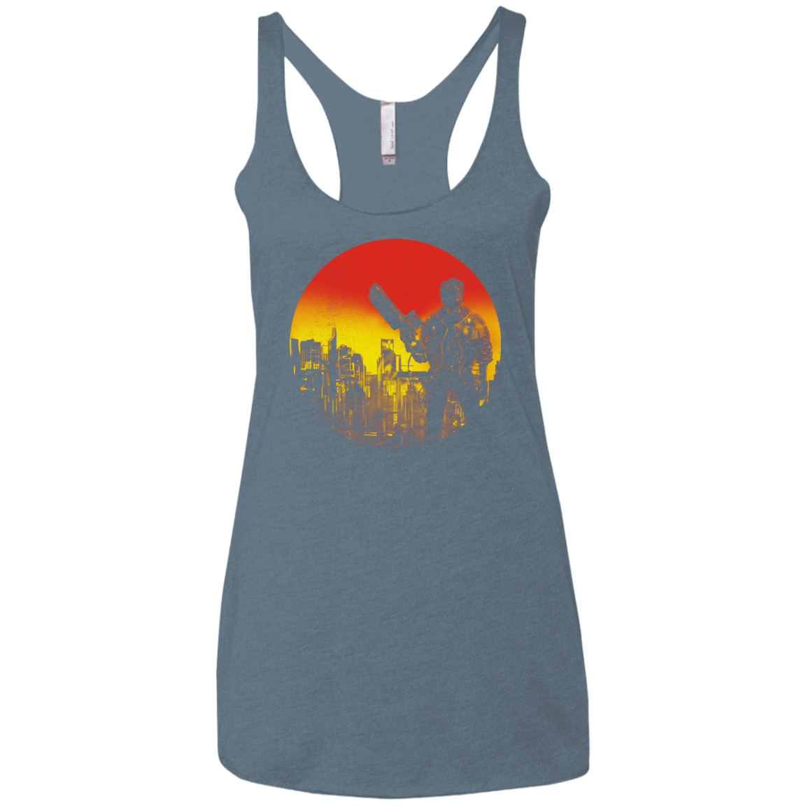 T-Shirts Indigo / X-Small Bad Education Women's Triblend Racerback Tank