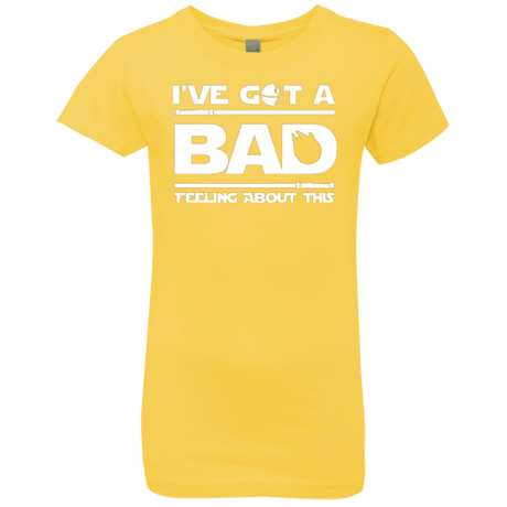T-Shirts Vibrant Yellow / YXS Bad Feeling Girls Premium T-Shirt