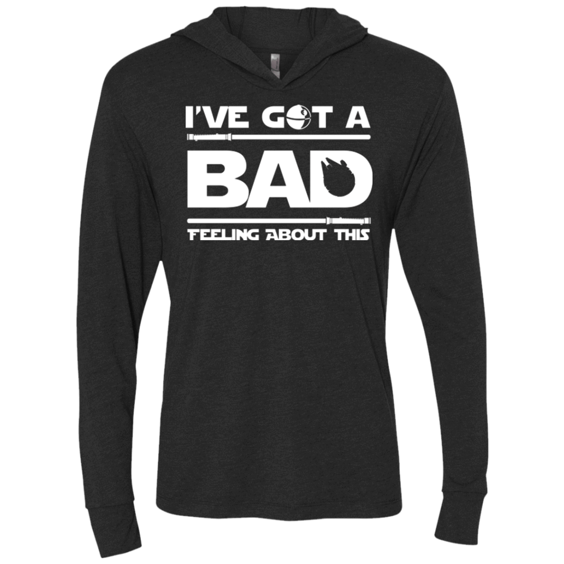T-Shirts Vintage Black / X-Small Bad Feeling Triblend Long Sleeve Hoodie Tee