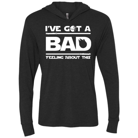 T-Shirts Vintage Black / X-Small Bad Feeling Triblend Long Sleeve Hoodie Tee