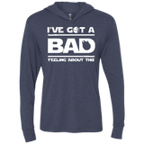 T-Shirts Vintage Navy / X-Small Bad Feeling Triblend Long Sleeve Hoodie Tee