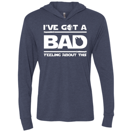 T-Shirts Vintage Navy / X-Small Bad Feeling Triblend Long Sleeve Hoodie Tee