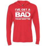 T-Shirts Vintage Red / X-Small Bad Feeling Triblend Long Sleeve Hoodie Tee