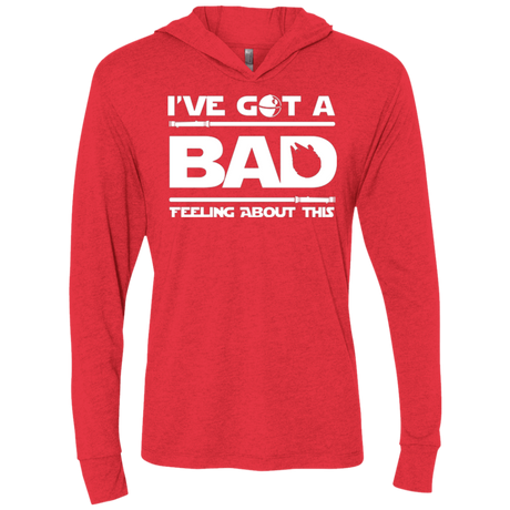 T-Shirts Vintage Red / X-Small Bad Feeling Triblend Long Sleeve Hoodie Tee