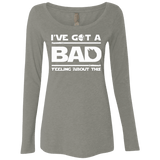 T-Shirts Venetian Grey / Small Bad Feeling Women's Triblend Long Sleeve Shirt