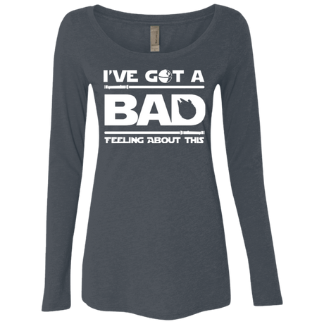 T-Shirts Vintage Navy / Small Bad Feeling Women's Triblend Long Sleeve Shirt