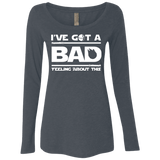 T-Shirts Vintage Navy / Small Bad Feeling Women's Triblend Long Sleeve Shirt