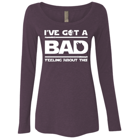 T-Shirts Vintage Purple / Small Bad Feeling Women's Triblend Long Sleeve Shirt