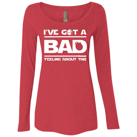 T-Shirts Vintage Red / Small Bad Feeling Women's Triblend Long Sleeve Shirt