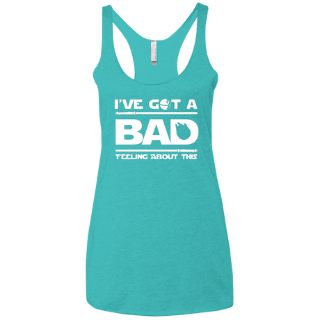 T-Shirts Tahiti Blue / X-Small Bad Feeling Women's Triblend Racerback Tank
