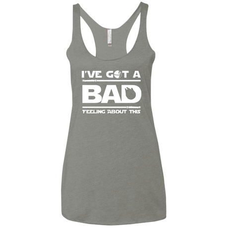 T-Shirts Venetian Grey / X-Small Bad Feeling Women's Triblend Racerback Tank