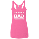 T-Shirts Vintage Pink / X-Small Bad Feeling Women's Triblend Racerback Tank