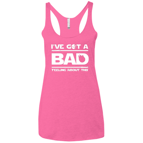 T-Shirts Vintage Pink / X-Small Bad Feeling Women's Triblend Racerback Tank