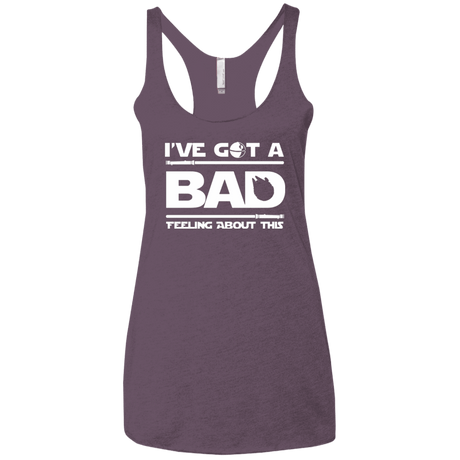 T-Shirts Vintage Purple / X-Small Bad Feeling Women's Triblend Racerback Tank