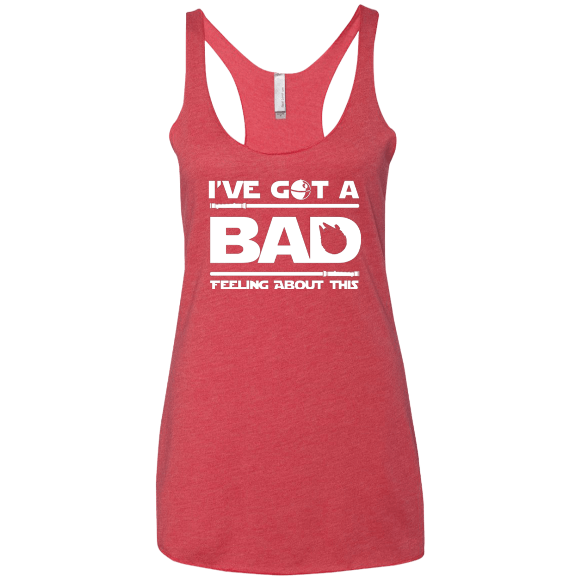 T-Shirts Vintage Red / X-Small Bad Feeling Women's Triblend Racerback Tank
