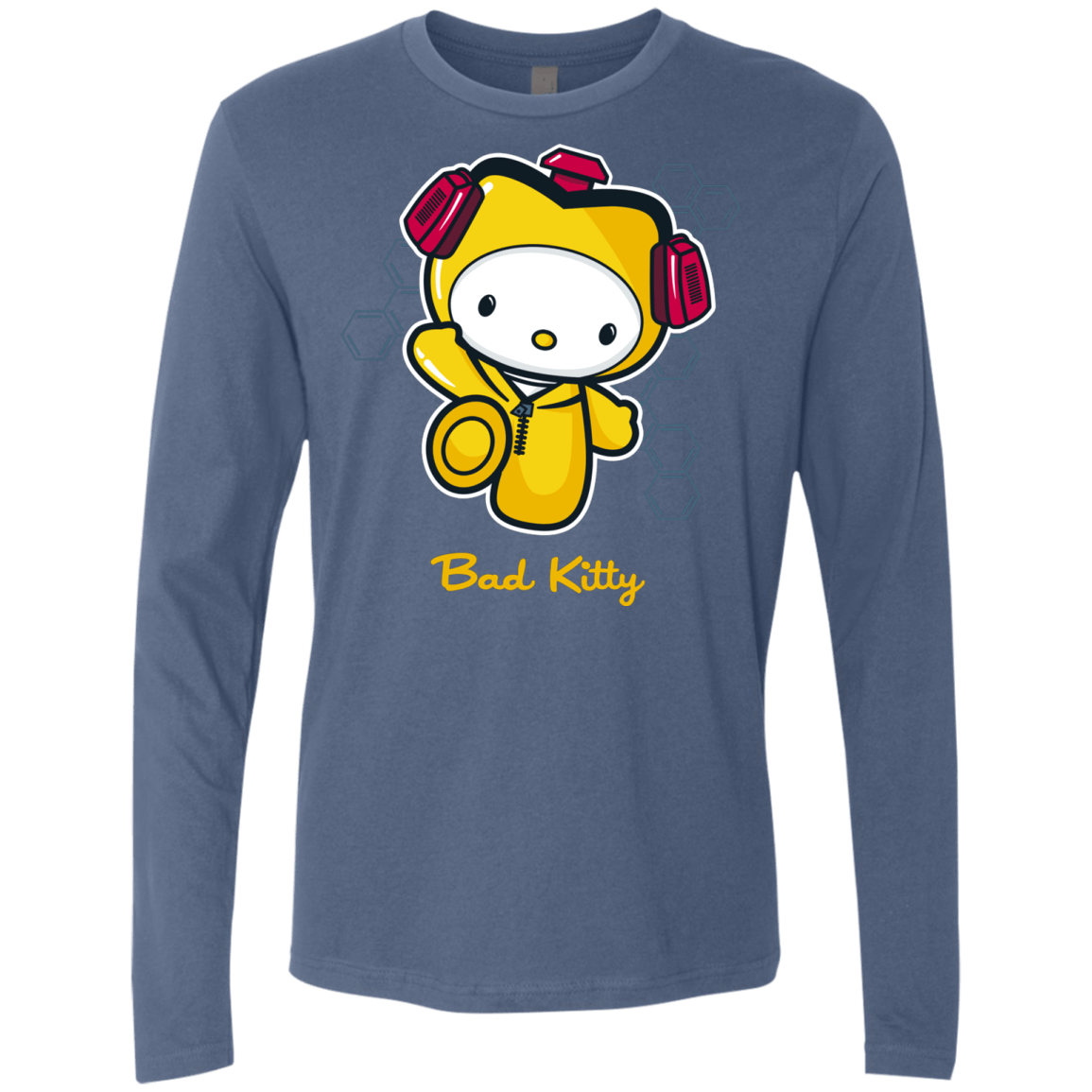 T-Shirts Indigo / Small Bad Kitty Men's Premium Long Sleeve