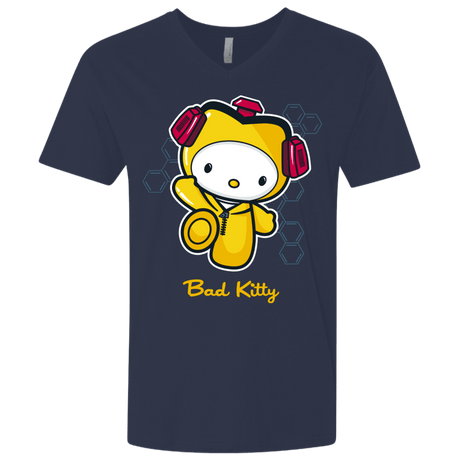T-Shirts Midnight Navy / X-Small Bad Kitty Men's Premium V-Neck