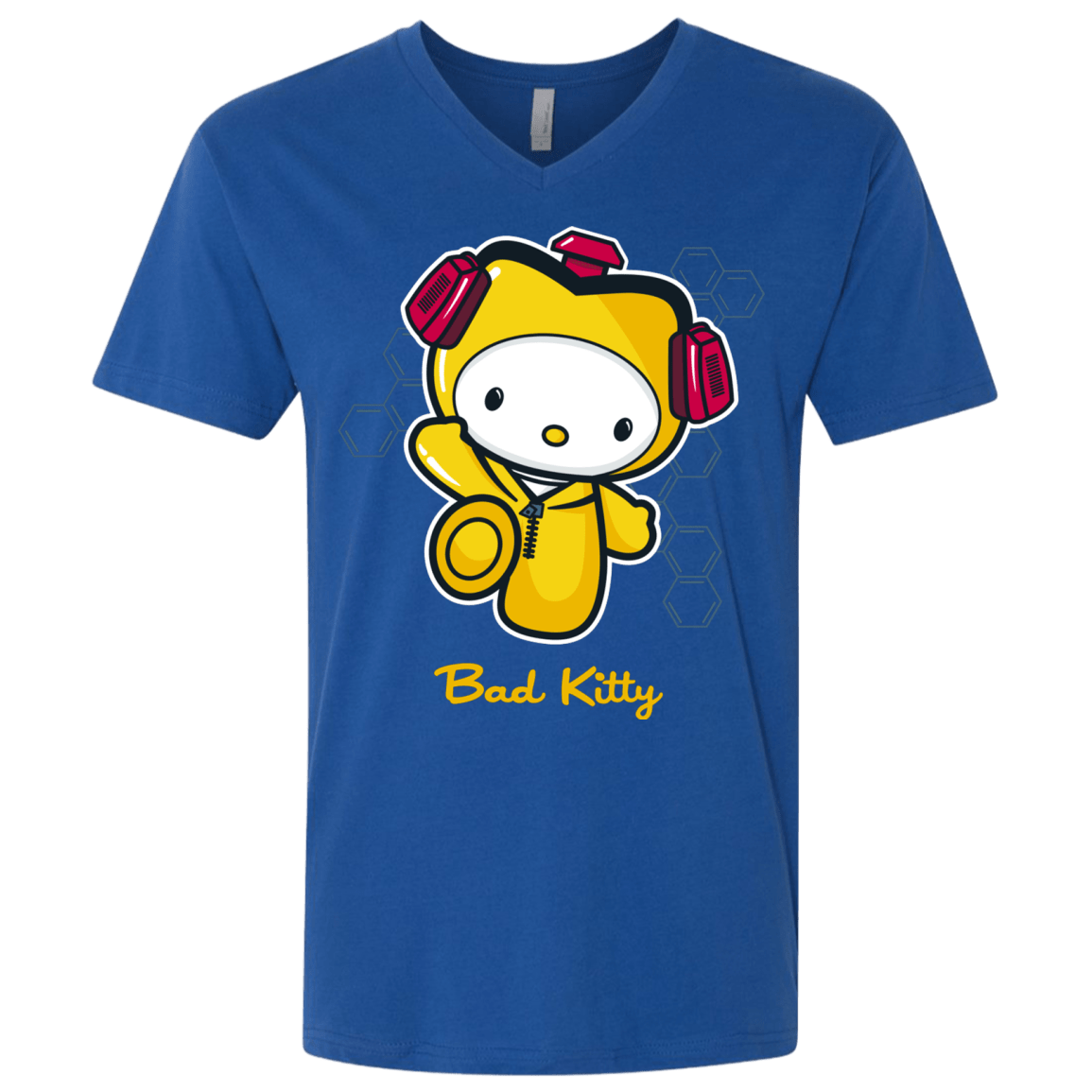 T-Shirts Royal / X-Small Bad Kitty Men's Premium V-Neck