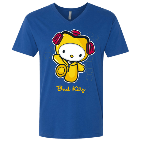 T-Shirts Royal / X-Small Bad Kitty Men's Premium V-Neck