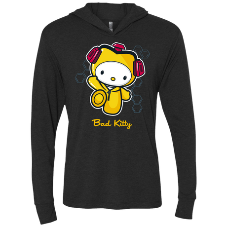 T-Shirts Vintage Black / X-Small Bad Kitty Triblend Long Sleeve Hoodie Tee