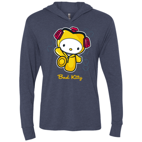 T-Shirts Vintage Navy / X-Small Bad Kitty Triblend Long Sleeve Hoodie Tee