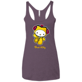 T-Shirts Vintage Purple / X-Small Bad Kitty Women's Triblend Racerback Tank