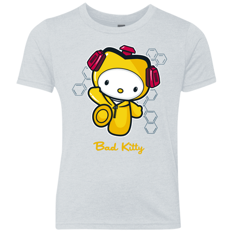 T-Shirts Heather White / YXS Bad Kitty Youth Triblend T-Shirt