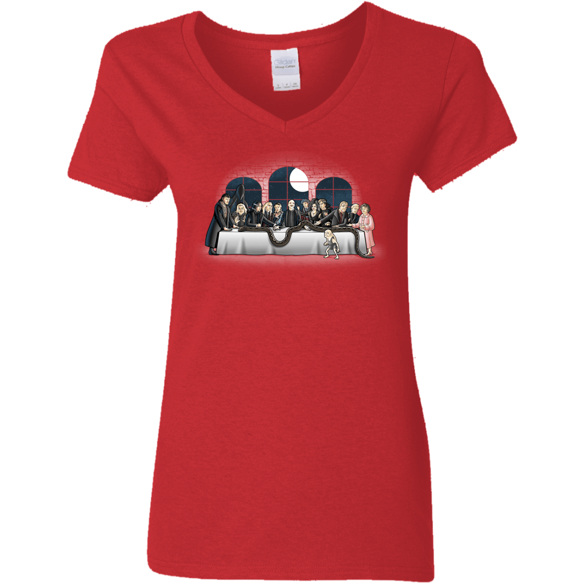 T-Shirts Red / S Bad Magic Dinner Women's V-Neck T-Shirt