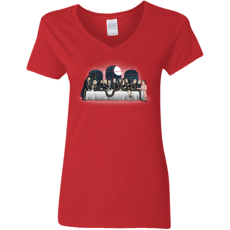 T-Shirts Red / S Bad Magic Dinner Women's V-Neck T-Shirt