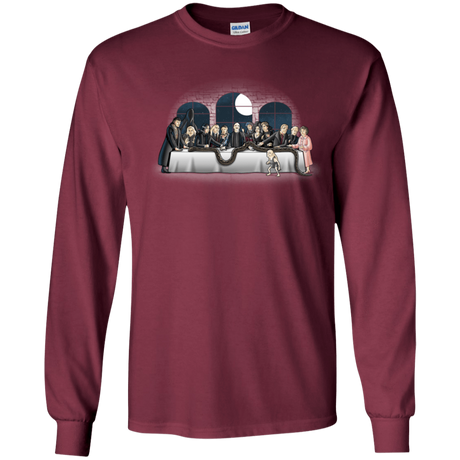 T-Shirts Maroon / YS Bad Magic Dinner Youth Long Sleeve T-Shirt