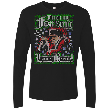 T-Shirts Black / Small Bad Santa Ugly sweater Men's Premium Long Sleeve