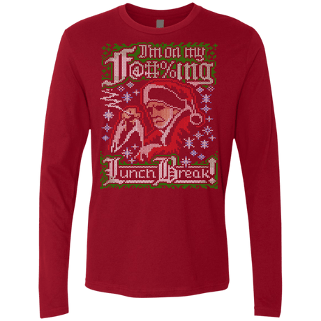 T-Shirts Cardinal / Small Bad Santa Ugly sweater Men's Premium Long Sleeve