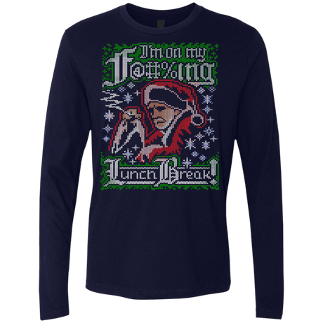T-Shirts Midnight Navy / Small Bad Santa Ugly sweater Men's Premium Long Sleeve