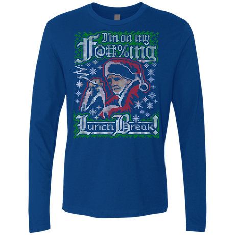 T-Shirts Royal / Small Bad Santa Ugly sweater Men's Premium Long Sleeve