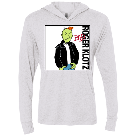 T-Shirts Heather White / X-Small BAD Triblend Long Sleeve Hoodie Tee