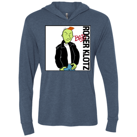 T-Shirts Indigo / X-Small BAD Triblend Long Sleeve Hoodie Tee