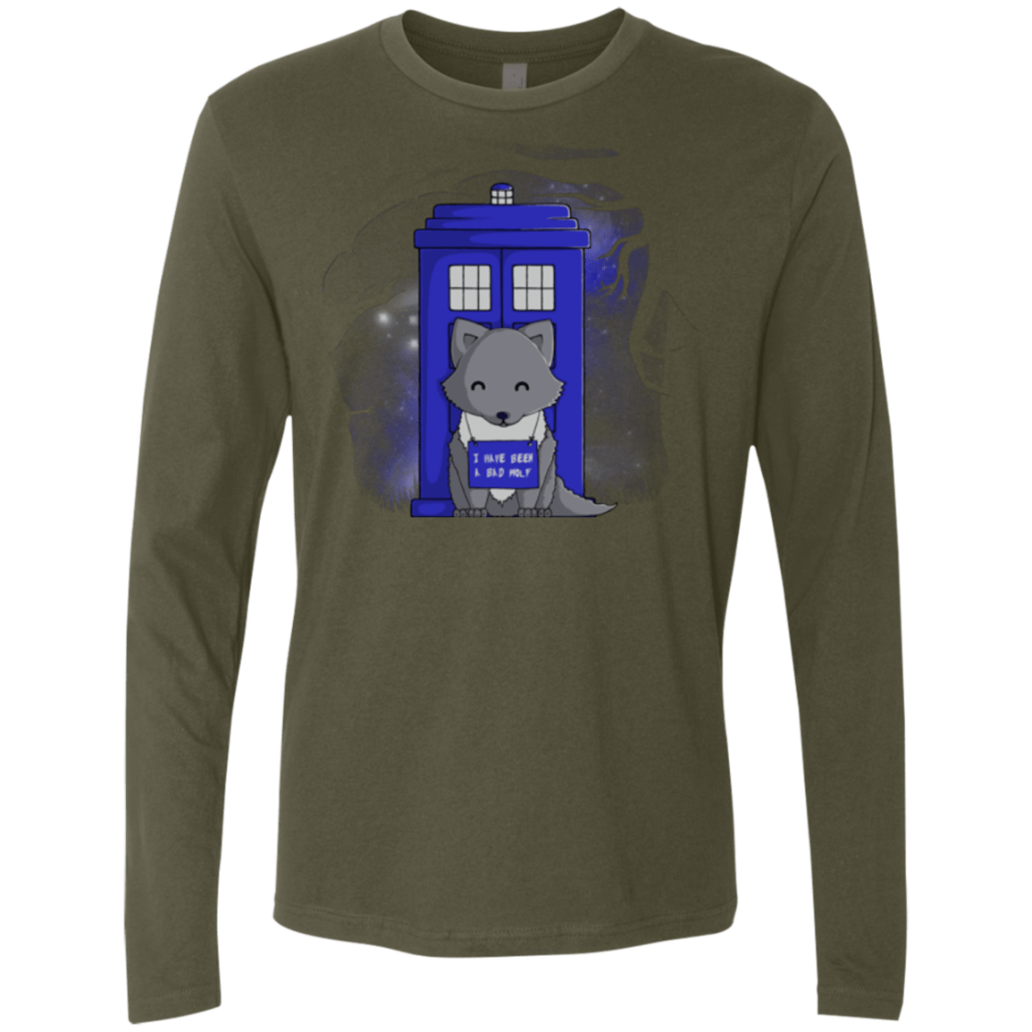 T-Shirts Military Green / Small Bad Wolf Men's Premium Long Sleeve