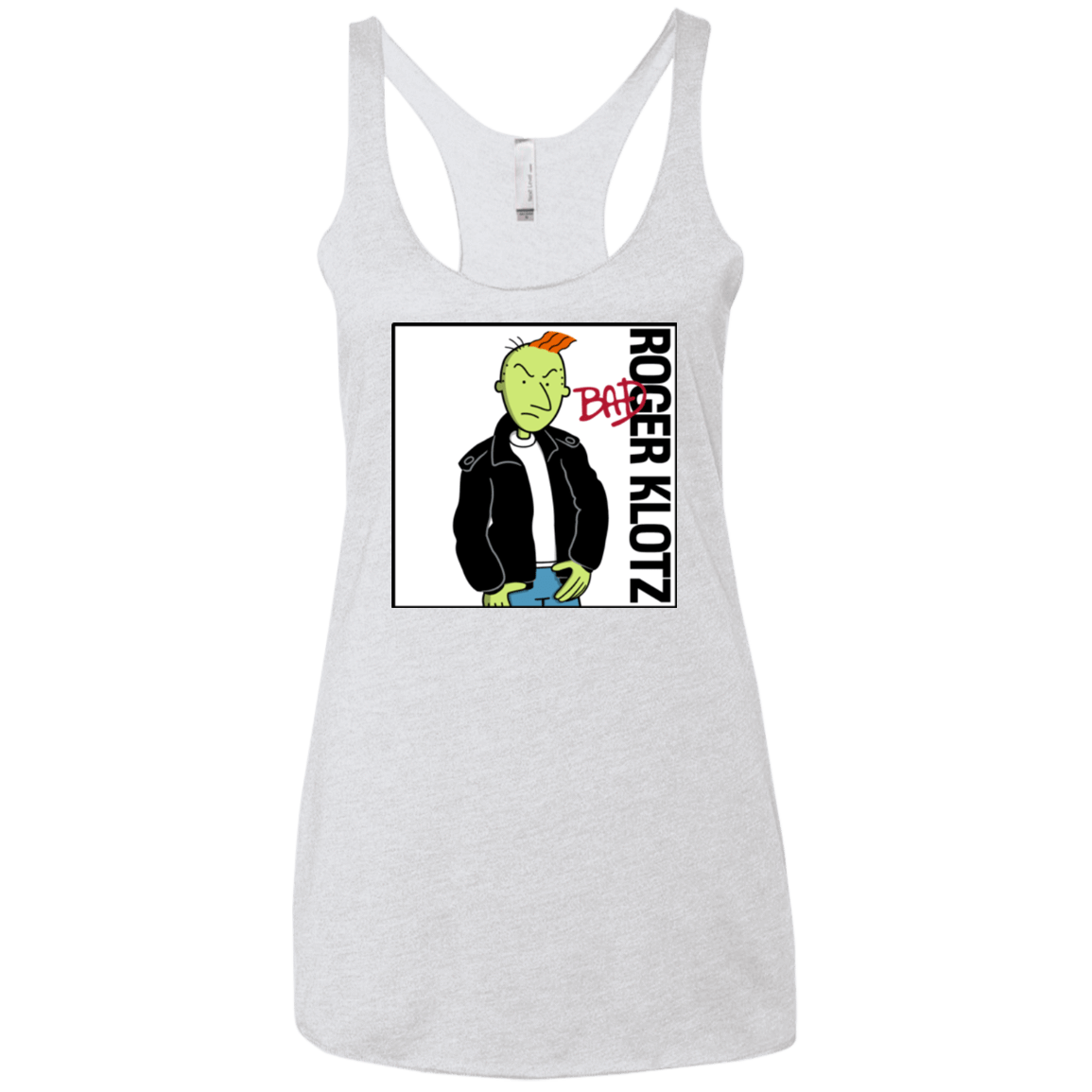T-Shirts Heather White / X-Small BAD Women's Triblend Racerback Tank