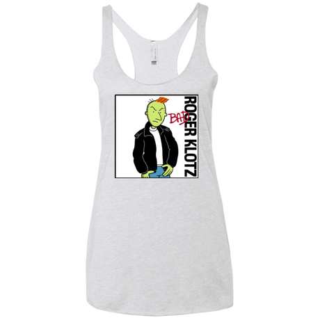 T-Shirts Heather White / X-Small BAD Women's Triblend Racerback Tank