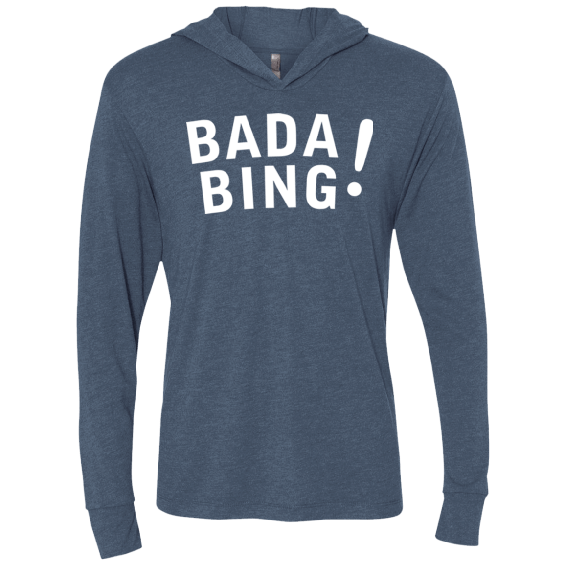 T-Shirts Indigo / X-Small Bada bing Triblend Long Sleeve Hoodie Tee