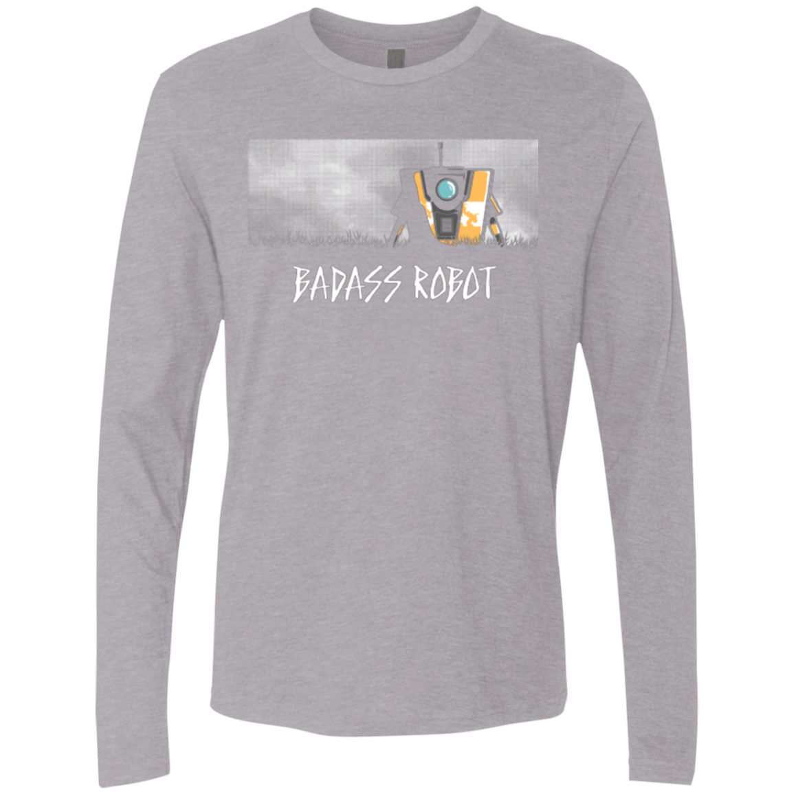 T-Shirts Heather Grey / Small BADASS ROBOT Men's Premium Long Sleeve