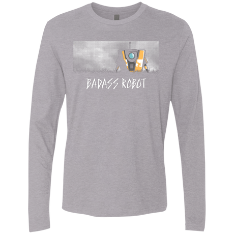 T-Shirts Heather Grey / Small BADASS ROBOT Men's Premium Long Sleeve