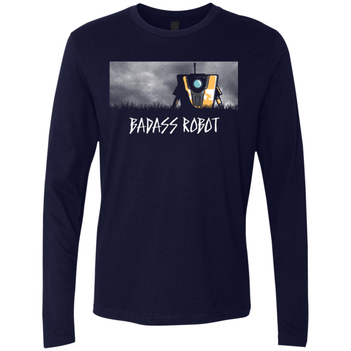 T-Shirts Midnight Navy / Small BADASS ROBOT Men's Premium Long Sleeve