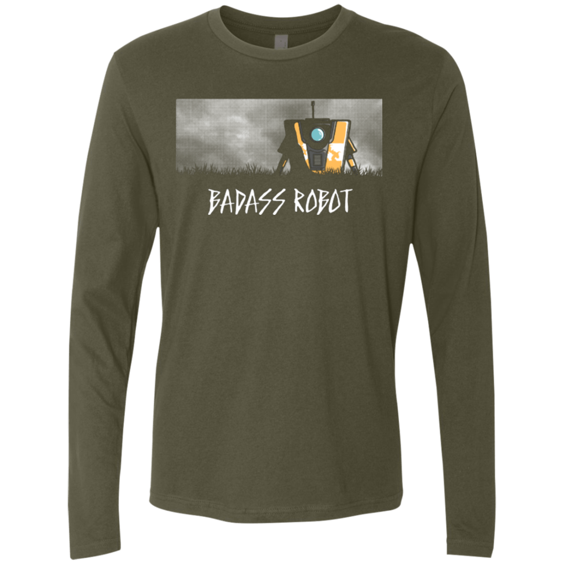 T-Shirts Military Green / Small BADASS ROBOT Men's Premium Long Sleeve
