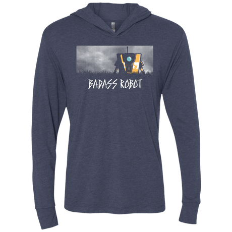 T-Shirts Vintage Navy / X-Small BADASS ROBOT Triblend Long Sleeve Hoodie Tee