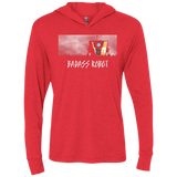 T-Shirts Vintage Red / X-Small BADASS ROBOT Triblend Long Sleeve Hoodie Tee