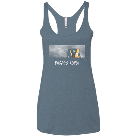 T-Shirts Indigo / X-Small BADASS ROBOT Women's Triblend Racerback Tank